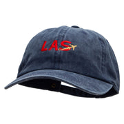 LAS Embroidered Unstructured Pigment Dyed Cotton Cap - Navy OSFM