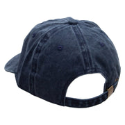 LAS Embroidered Unstructured Pigment Dyed Cotton Cap - Navy OSFM