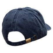 LAS Embroidered Unstructured Pigment Dyed Cotton Cap - Navy OSFM