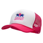 Miami Beach Embroidered Summer Foam Mesh Trucker Cap