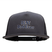 Best Dad Ever Embroidered 5 Panel Mesh Snapback Made in USA