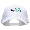 Galaxy Stars Embroidered Solid Cotton Prostyle Twill Mesh Cap - White OSFM