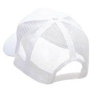 Galaxy Stars Embroidered Solid Cotton Prostyle Twill Mesh Cap - White OSFM