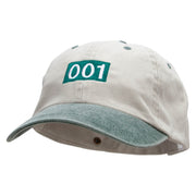 Number Patch Embroidered Pigment Dyed Wash Caps