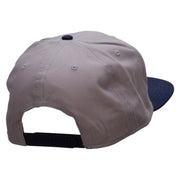 Blue Seal Embroidered Two Tone Superior Cotton Twill Flat Bill Snapback Cap - Navy-Grey OSFM