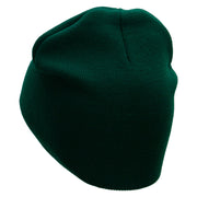 Pinch Proof Embroidered 8 Inch Short Beanie Made in USA - Forest-Green OSFM