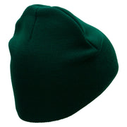 Pinch Proof Embroidered 8 Inch Short Beanie Made in USA - Forest-Green OSFM