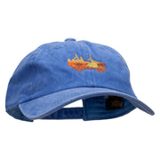 Safari Car Embroidered Pigment Dyed Wash Cap