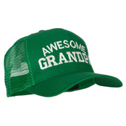 Awesome Grandpa Embroidered Solid Cotton Mesh Pro Cap