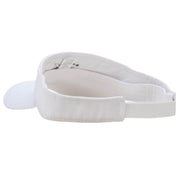 Private Jet Embroidered Brushed Sports Visor - White OSFM