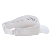 Private Jet Embroidered Brushed Sports Visor - White OSFM