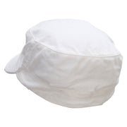 Lets go Fly Washed Cotton Fitted Army Cap - White S-M