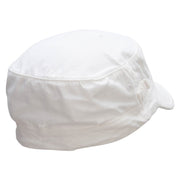 Lets go Fly Washed Cotton Fitted Army Cap - White S-M