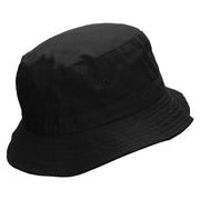 Vacation Scene Embroidered Pigment Dyed Bucket Hat - Black OSFM