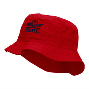 Soccer Wings Embroidered Bucket Hat