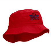 Soccer Wings Embroidered Bucket Hat