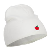 Mini Apple Embroidered Short Beanie