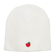 Mini Apple Embroidered Short Beanie