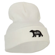 Mama Bear Embroidered Long Beanie