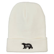 Mama Bear Embroidered Long Beanie