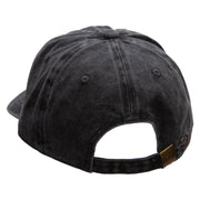 LAS Embroidered Unstructured Pigment Dyed Cotton Cap - Black OSFM