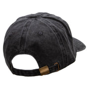 LAS Embroidered Unstructured Pigment Dyed Cotton Cap - Black OSFM