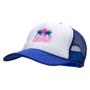 Miami Beach Embroidered Summer Foam Mesh Trucker Cap