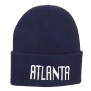 City of Atlanta Embroidered Long Beanie