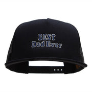 Best Dad Ever Embroidered 5 Panel Mesh Snapback Made in USA