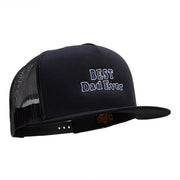 Best Dad Ever Embroidered 5 Panel Mesh Snapback Made in USA