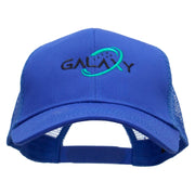 Galaxy Stars Embroidered Solid Cotton Prostyle Twill Mesh Cap - Royal OSFM