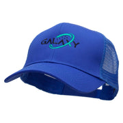 Galaxy Stars Embroidered Solid Cotton Prostyle Twill Mesh Cap - Royal OSFM