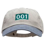 Number Patch Embroidered Pigment Dyed Wash Caps