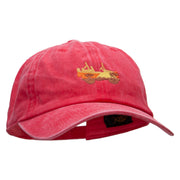 Safari Car Embroidered Pigment Dyed Wash Cap