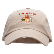 I'm Rich 8-bit Money Low Profile Pet Spun Washed Cap - Khaki OSFM