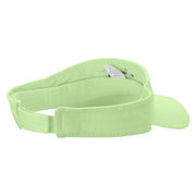 Private Jet Embroidered Brushed Sports Visor - Lime OSFM