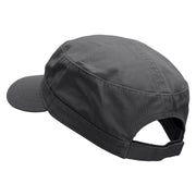 My Squad Embroidered Garment Washed Adjustable Army Cap - Charcoal-Grey OSFM