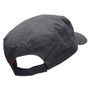 My Squad Embroidered Garment Washed Adjustable Army Cap - Charcoal-Grey OSFM