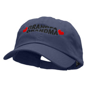 Grandma and Grandpa Embroidered Low Profile Dyed Cotton Twill Cap - Navy OSFM