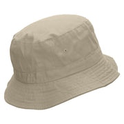 Vacation Scene Embroidered Pigment Dyed Bucket Hat - Natural OSFM