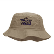 Soccer Wings Embroidered Bucket Hat