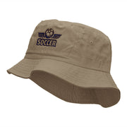 Soccer Wings Embroidered Bucket Hat