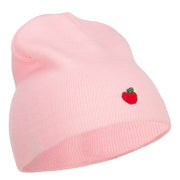 Mini Apple Embroidered Short Beanie