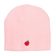 Mini Apple Embroidered Short Beanie