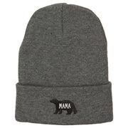 Mama Bear Embroidered Long Beanie