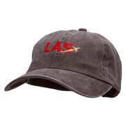 LAS Embroidered Unstructured Pigment Dyed Cotton Cap - Brown OSFM