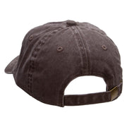 LAS Embroidered Unstructured Pigment Dyed Cotton Cap - Brown OSFM