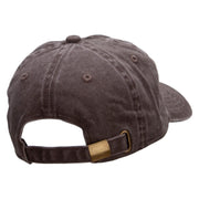 LAS Embroidered Unstructured Pigment Dyed Cotton Cap - Brown OSFM