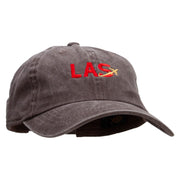 LAS Embroidered Unstructured Pigment Dyed Cotton Cap - Brown OSFM