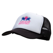 Miami Beach Embroidered Summer Foam Mesh Trucker Cap